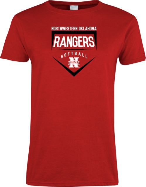 Northwestern OK Ladies T Shirt Rangers Softball - ONLINE ONLY