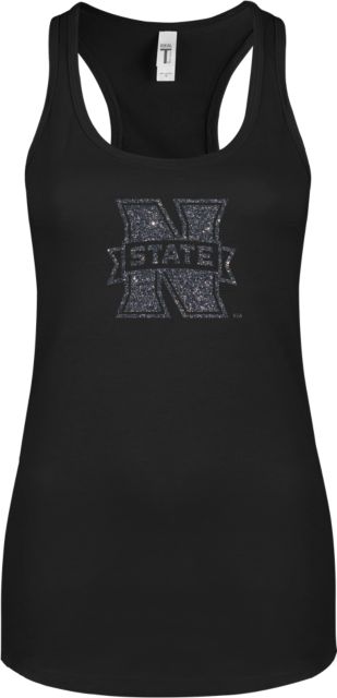 Northwestern OK Next Level Ladies Ideal Racerback Tank N State Glitter - ONLINE ONLY