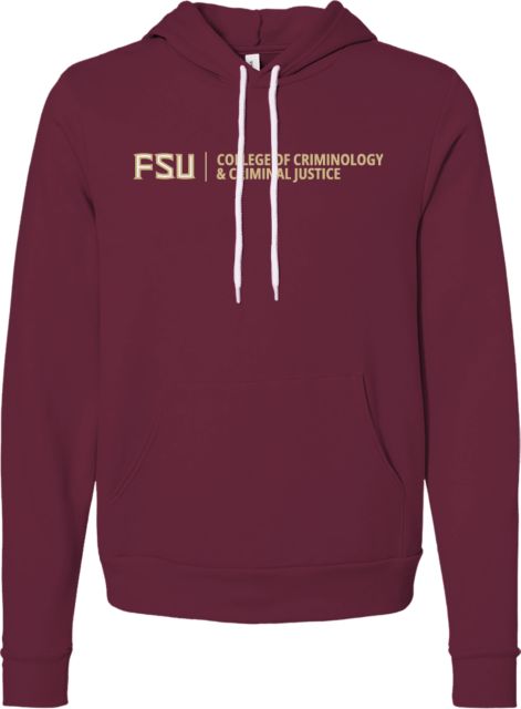 Florida State Bella + Canvas Fleece Hood College of Criminology and Criminal Justice - FSU - ONLINE ONLY