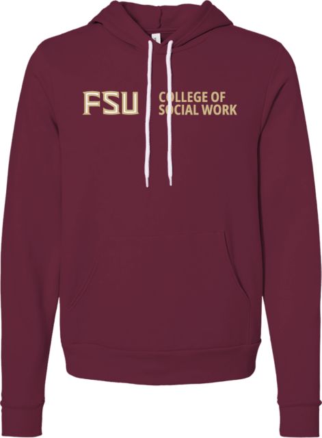 Florida State Bella + Canvas Fleece Hood College of Social Work - FSU - ONLINE ONLY