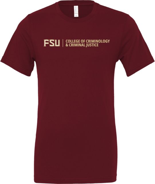 Florida State Bella + Canvas Jersey Cotton T Shirt College of Criminology and Criminal Justice - FSU - ONLINE ONLY