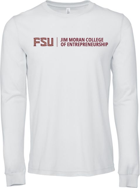 Florida State Bella + Canvas Jersey Cotton Long Sleeve T Shirt Jim Moran College of Entrepreneurship - FSU - ONLINE ONLY