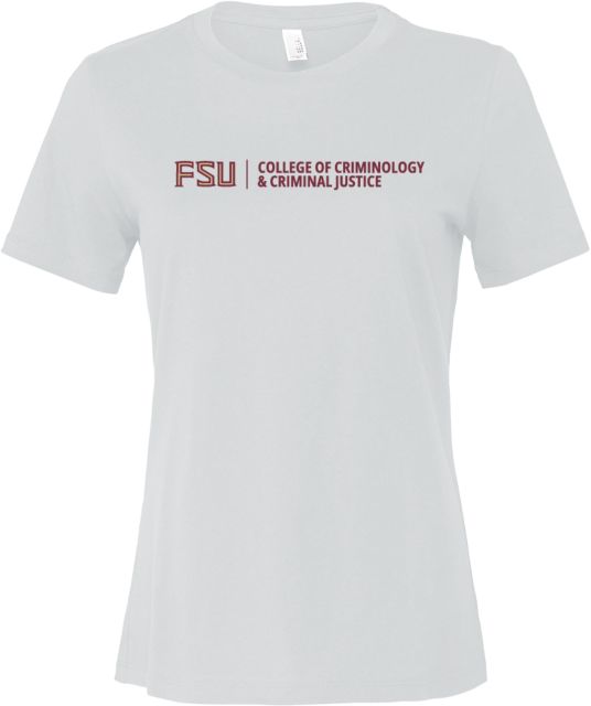 Florida State Bella + Canvas Womens Relaxed Cotton T Shirt College of Criminology and Criminal Justice - FSU - ONLINE ONLY