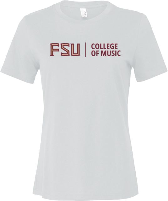 Florida State Bella + Canvas Womens Relaxed Cotton T Shirt College of Music - FSU - ONLINE ONLY