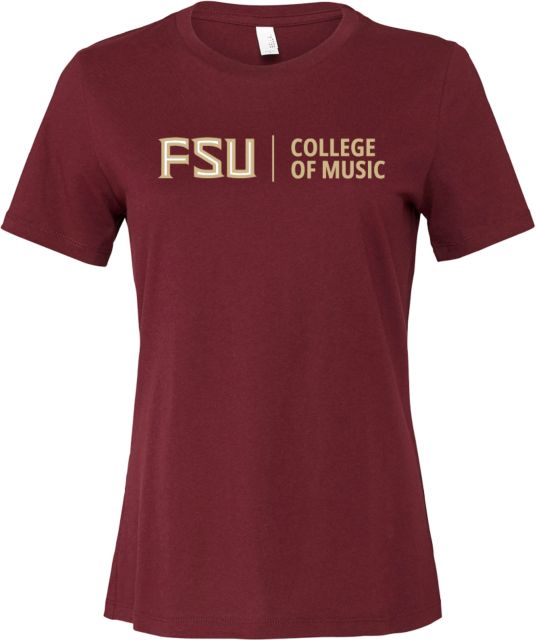 Florida State Bella + Canvas Womens Relaxed Cotton T Shirt College of Music - FSU - ONLINE ONLY