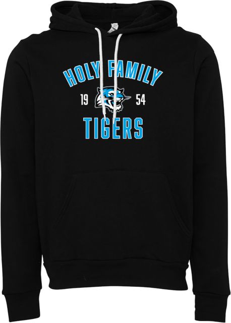 Holy Family Bella + Canvas Fleece Hood Holy Family Tigers - With Mascot Head - ONLINE ONLY