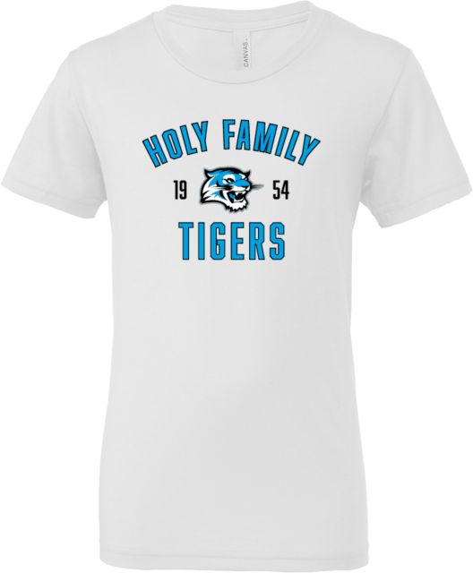 Holy Family Bella + Canvas Youth Jersey T Shirt Holy Family Tigers - With Mascot Head - ONLINE ONLY