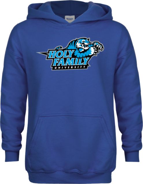Holy Family Youth Fleece Hoodie Holy Family University - With Mascot Stacked - ONLINE ONLY