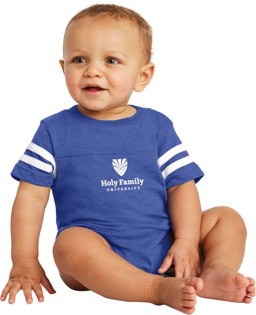 Holy Family Vintage Jersey Bodysuit Holy Family Wordmark Stacked - ONLINE ONLY