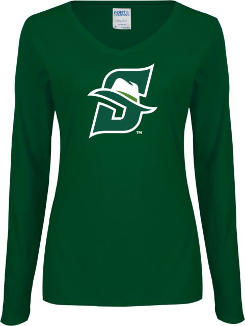 Stetson Ladies Long Sleeve V Neck Tee Primary logo - ONLINE ONLY
