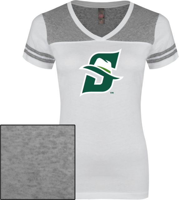 Stetson Ladies Juniors Varsity V Neck Tee Primary logo - ONLINE ONLY