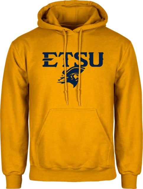 ETSU Fleece Hoodie East Tennessee State ETSU with Mascot Head Stacked ONLINE ONLY