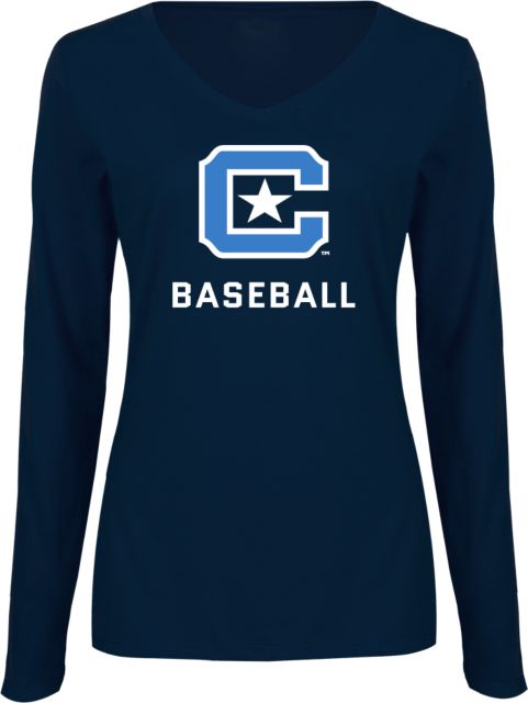Citadel Ladies Long Sleeve V Neck Tee Baseball - ONLINE ONLY