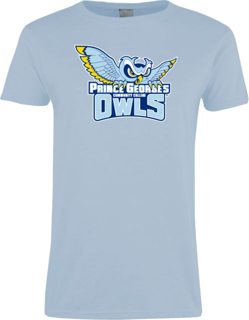 Prince George Womens Light Short Sleeve Tee Prince Georges Community College Athletic Logo - ONLINE ONLY