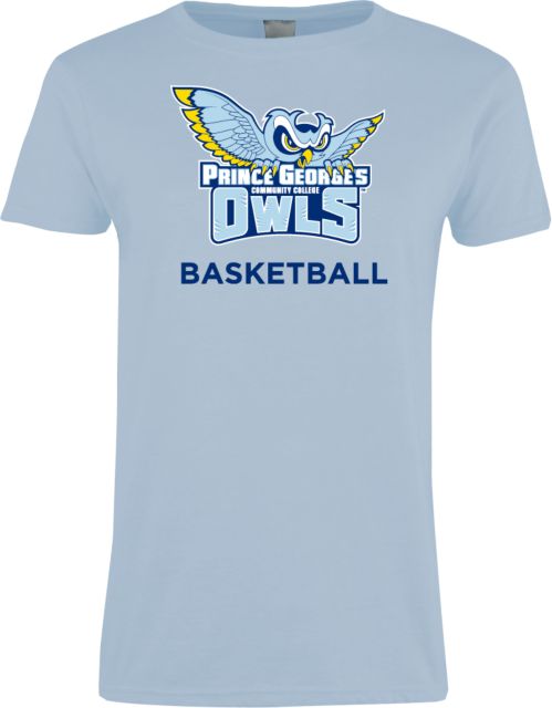 Prince George Womens Light Short Sleeve Tee Prince Georges Community College Owls Basketball - ONLINE ONLY