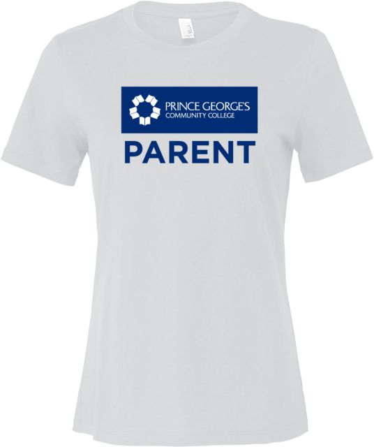Prince George Bella + Canvas Womens Relaxed Cotton T Shirt Prince Georges Community College Parent - ONLINE ONLY