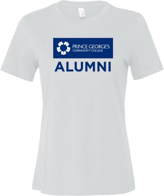 Prince George Bella + Canvas Womens Relaxed Cotton T Shirt Prince Georges Community College Alumni - ONLINE ONLY