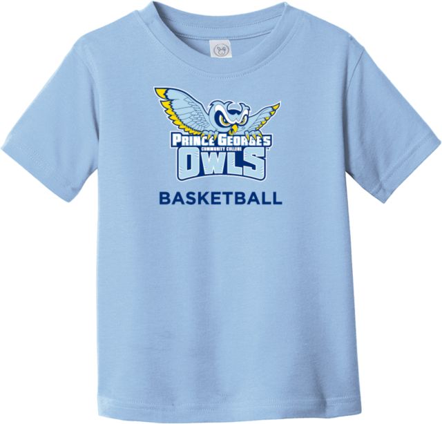 Prince George Toddler Light T Shirt Prince Georges Community College Owls Basketball - ONLINE ONLY