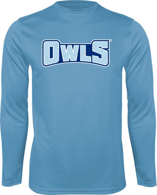 Prince George Light Performance Long Sleeve Shirt Owls Wordmark - ONLINE ONLY