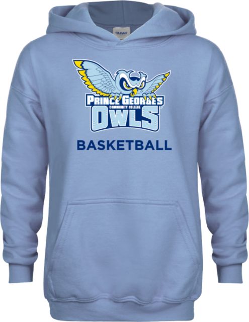 Prince George Youth Light Fleece Hoodie Prince Georges Community College Owls Basketball - ONLINE ONLY