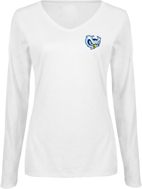 Prince George Womens Long Sleeve V Neck Tee  College Mascot Owl - ONLINE ONLY