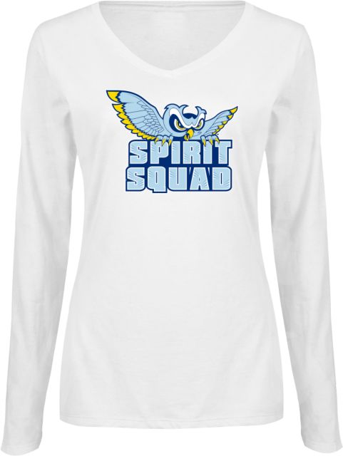 Prince George Womens Long Sleeve V Neck Tee  Owls Spirit Squad - ONLINE ONLY