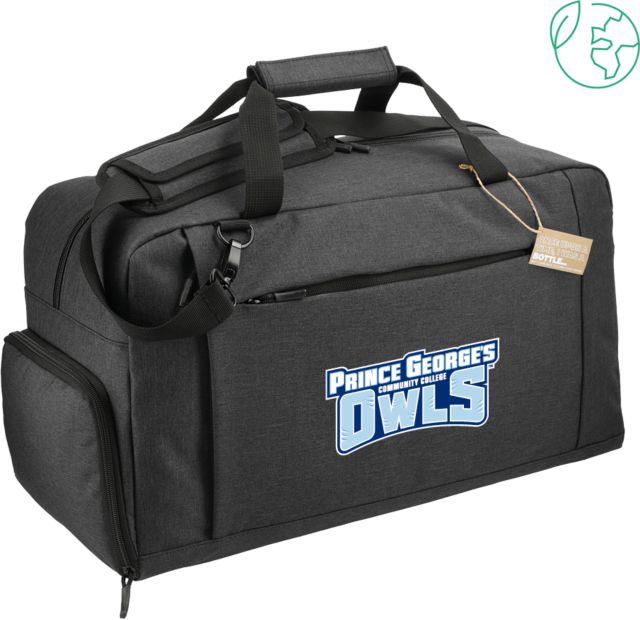 Prince George Aft Recycled PET 21 Inch Duffel Prince Georges Community College Owls Wordmark - ONLINE ONLY