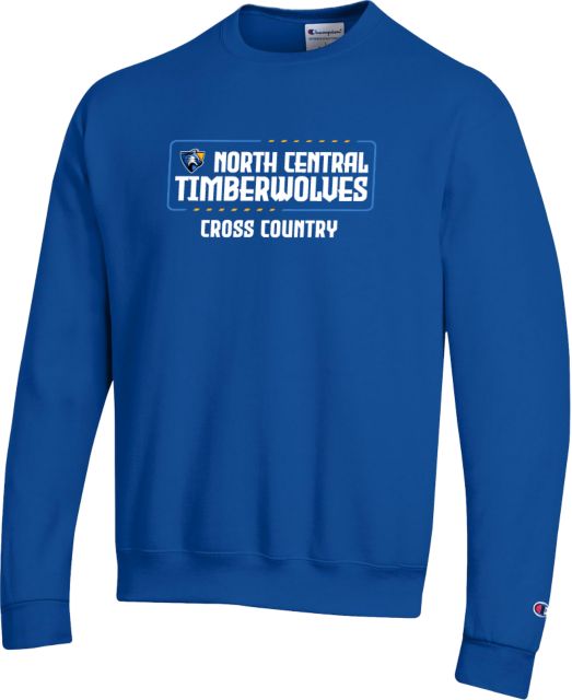 North Central Michigan Champion Fleece Crew NCMC Timberwolves Cross Country - ONLINE ONLY