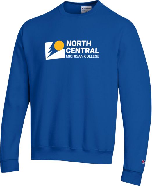 North Central Michigan Champion Fleece Crew North Central Michigan College Horizontal - ONLINE ONLY