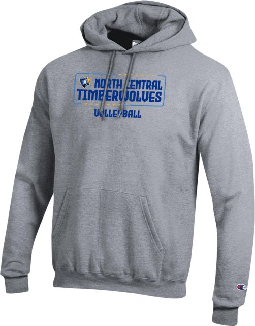 North Central Michigan Champion Fleece Hoodie NCMC Timberwolves Volleyball - ONLINE ONLY
