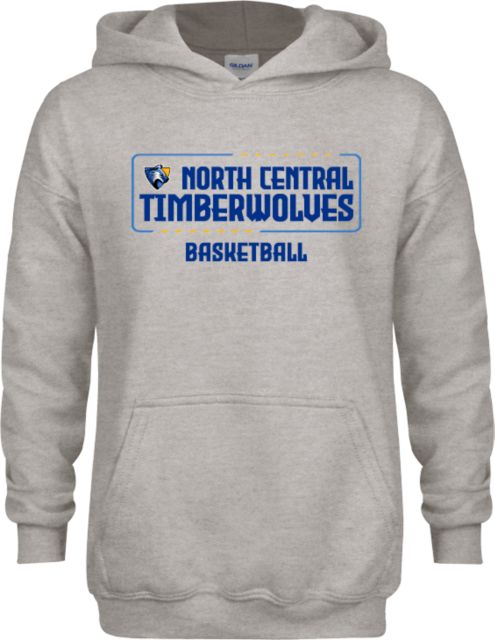 North Central Michigan Youth Fleece Hood NCMC Timberwolves Basketball - ONLINE ONLY