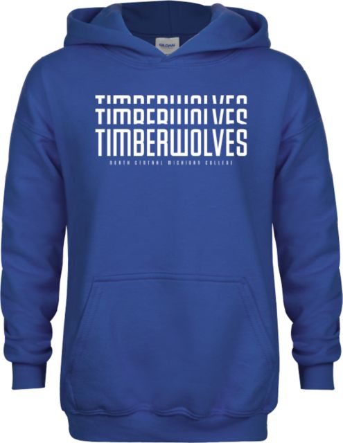 North Central Michigan Youth Fleece Hoodie Repeat Timberwolves - ONLINE ONLY