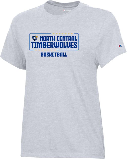 North Central Michigan Champion Womens Oxford Core Short Sleeve Tee NCMC Timberwolves Basketball - ONLINE ONLY