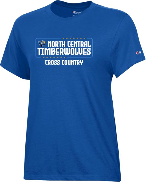North Central Michigan Champion Womens Core Short Sleeve Tee NCMC Timberwolves Cross Country - ONLINE ONLY