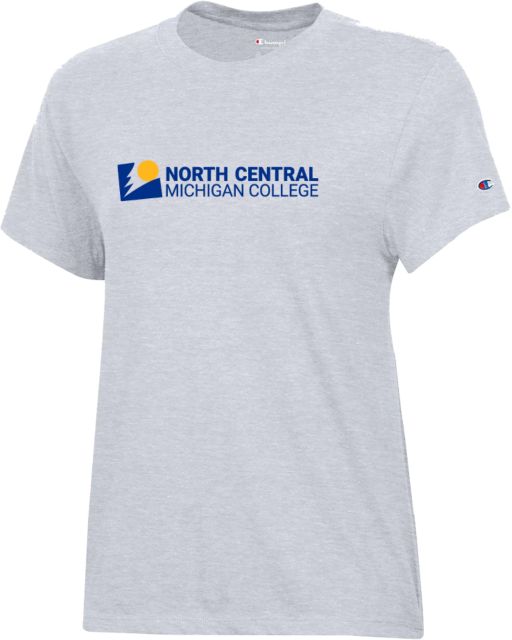 North Central Michigan Champion Womens Oxford Core Short Sleeve Tee North Central Michigan College Flat - ONLINE ONLY