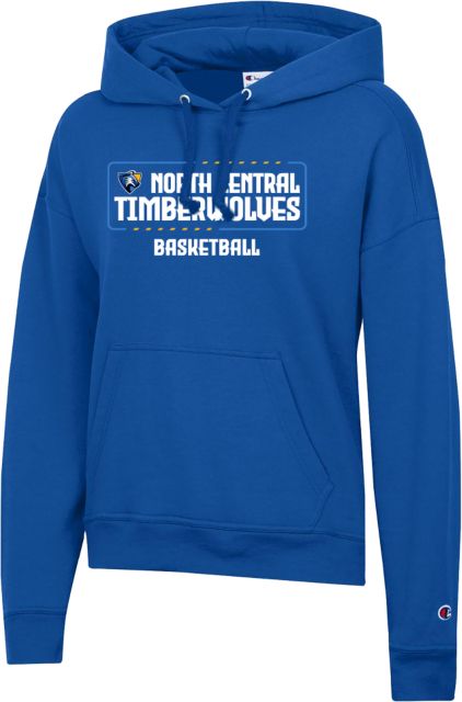 North Central Michigan Champion Womens Powerblend Pullover Hood NCMC Timberwolves Basketball - ONLINE ONLY