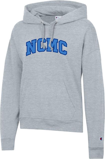 North Central Michigan Champion Womens Oxford Powerblend Pullover Hood Arched NCMC - ONLINE ONLY
