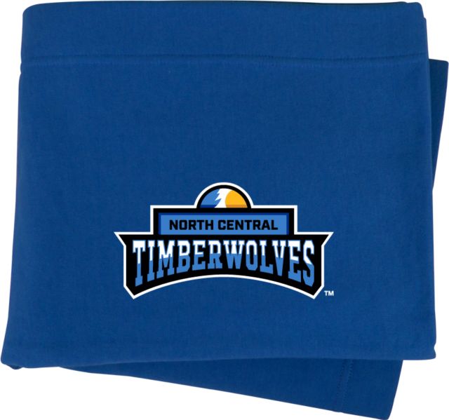 North Central Michigan Sweatshirt Blanket North Central Timberwolves - ONLINE ONLY