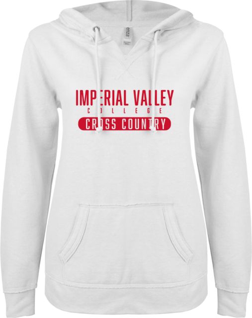 Imperial Valley ENZA Womens V Notch Raw Edge Fleece Hoodie IVC - Cross Country - ONLINE ONLY