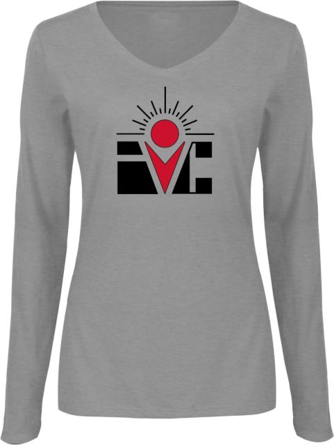 Imperial Valley Womens Long Sleeve V Neck Tee  IVC Logo - ONLINE ONLY