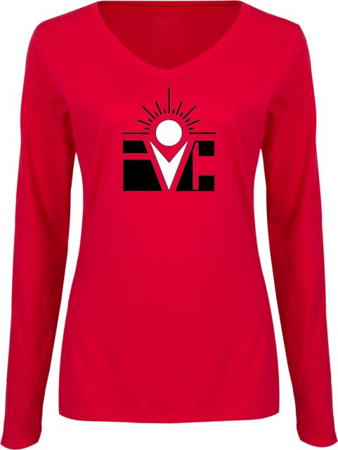 Imperial Valley Womens Long Sleeve V Neck Tee  IVC Logo - ONLINE ONLY