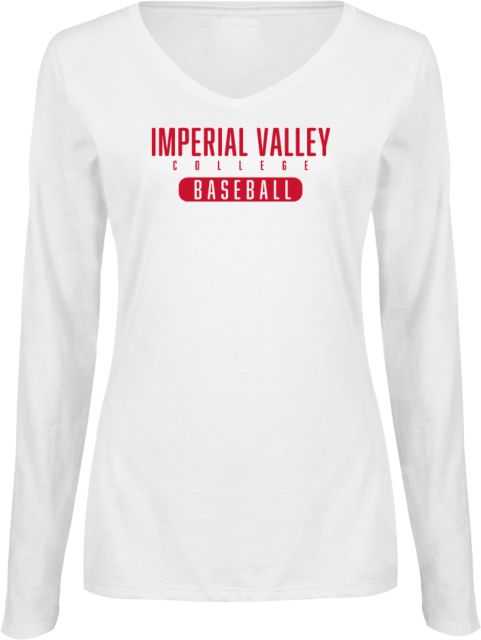 Imperial Valley Womens Long Sleeve V Neck Tee  IVC - Baseball - ONLINE ONLY