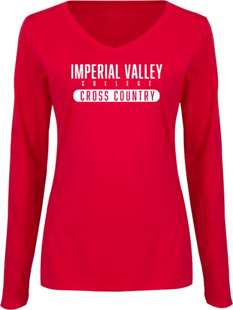 Imperial Valley Womens Long Sleeve V Neck Tee  IVC - Cross Country - ONLINE ONLY