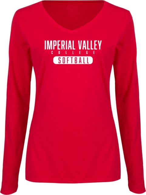 Imperial Valley Womens Long Sleeve V Neck Tee  IVC - Softball - ONLINE ONLY