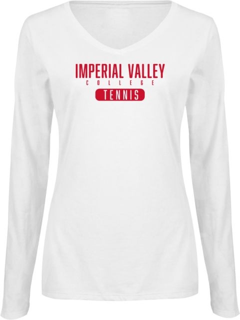 Imperial Valley Womens Long Sleeve V Neck Tee  IVC - Tennis - ONLINE ONLY