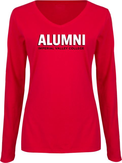 Imperial Valley Womens Long Sleeve V Neck Tee  IVC - Alumni Geometric Shadow - ONLINE ONLY