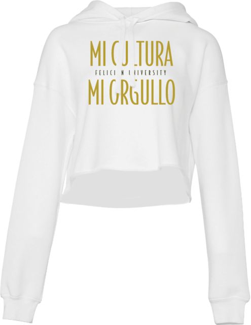 Felician Univ Bella + Canvas Cropped Fleece Hood Mi Cultura Mi Orgullo - ONLINE ONLY