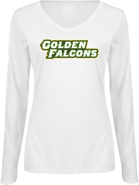 Felician Univ Ladies Long Sleeve V Neck Tee Golden Falcons - ONLINE ONLY