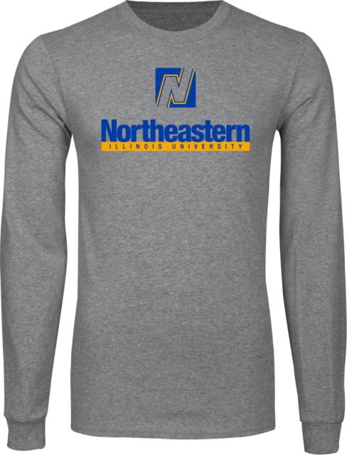 Northeastern Illinois Long Sleeve T Shirt Wordmark Vertical - ONLINE ONLY