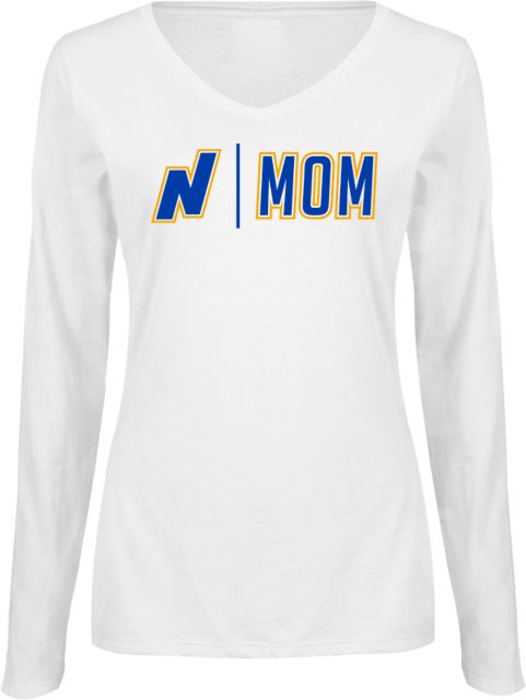 Northeastern Illinois Ladies Long Sleeve V Neck Tee Mom - ONLINE ONLY